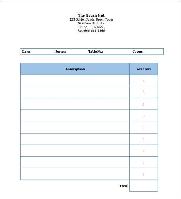 Blank Invoice Template Free